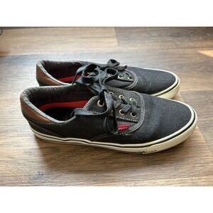 LEVI'S Comfort Casual Lace Up Shoes Canvas Grey MENS Size 8‎